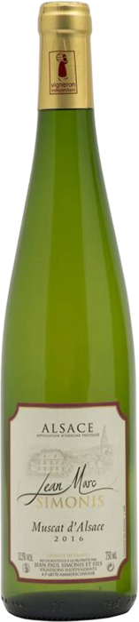 Différent des Muscats liquoreux produits dans le reste de la France, le Muscat d’Alsace se distingue par ses notes fruitées inimitables. Ce vin blanc d’exception à la robe jaune clair vous offre un bouquet puissant d’arômes. Nos idées d’accompagnement : avec une fine note d’amertume, ce vin blanc, frais et sec se présente souvent pour des apéritifs ou en accord avec des mets composés de légumes.